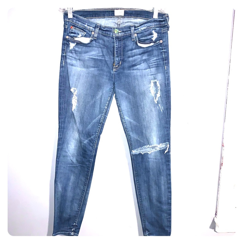 Ripped Hudson jeans.